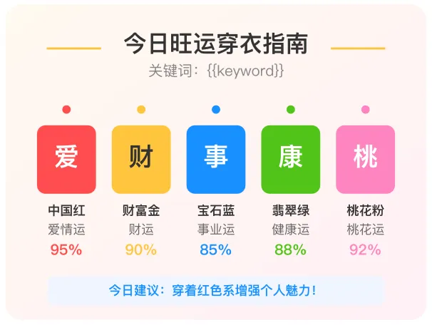 今日旺运颜色穿衣指南
