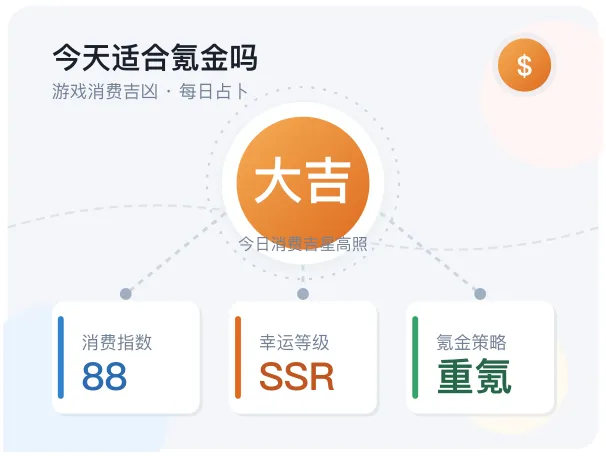 今天适合氪金吗游戏消费吉凶